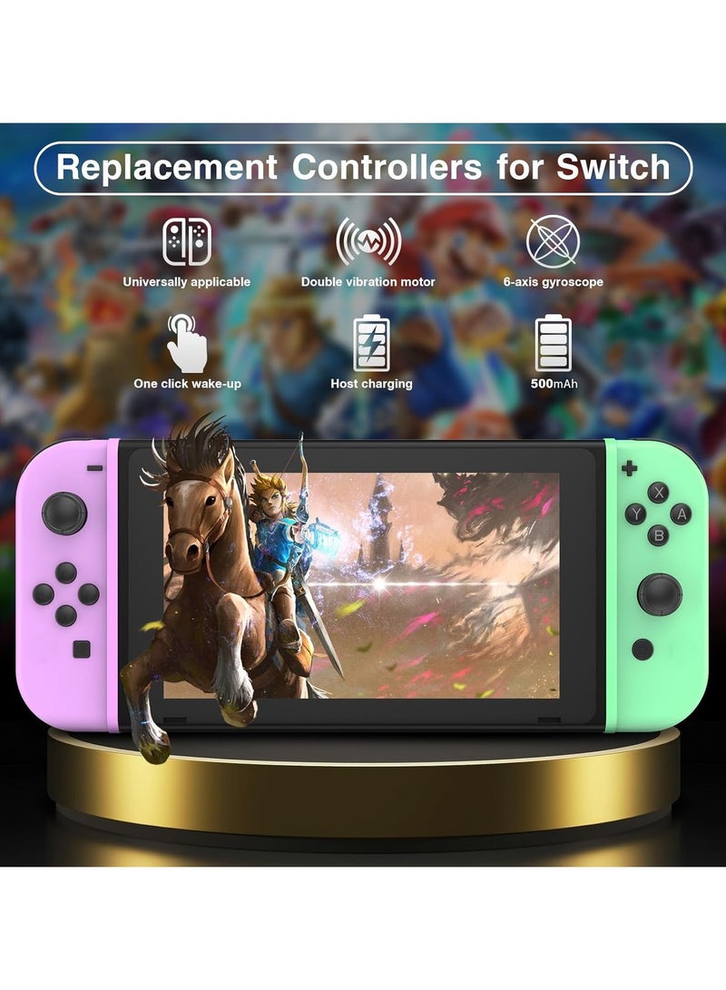 Wireless Switch Controller, compatible with Switch, Switch Lite, and OLED models, featuring wake-up function and dual vibration for an immersive gaming experience