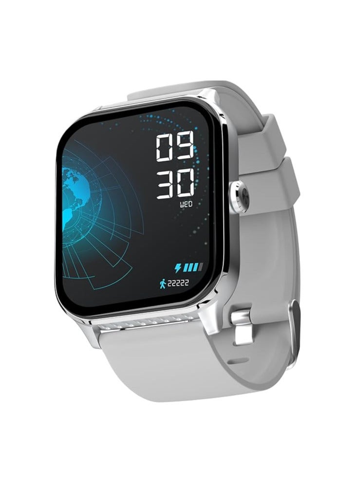 beatXP Marv 1.85 (4.5 cm) HD Display Smart Watch with Bluetooth Calling, AI Voice Assistance, Heart Rate, spo2, Sleep Monitoring, 100+ Sports Modes, IP68 Water Resistance (Silver)