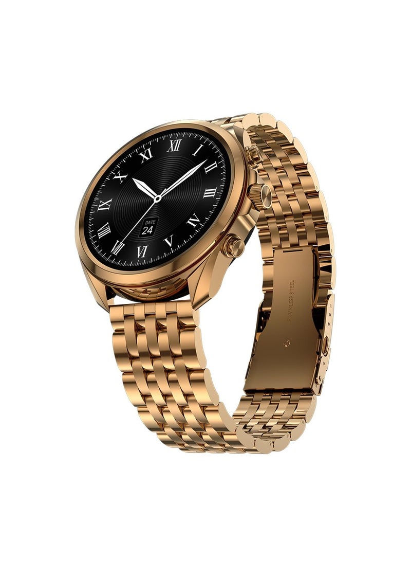 Fire-Boltt Diamond Luxury Stainless Steel Smart Watch with 1.43” AMOLED Screen, 466 * 466 px Resolution, 750 NITS Brightness, Bluetooth Calling, 300 Sports Mode, IP67 Rating