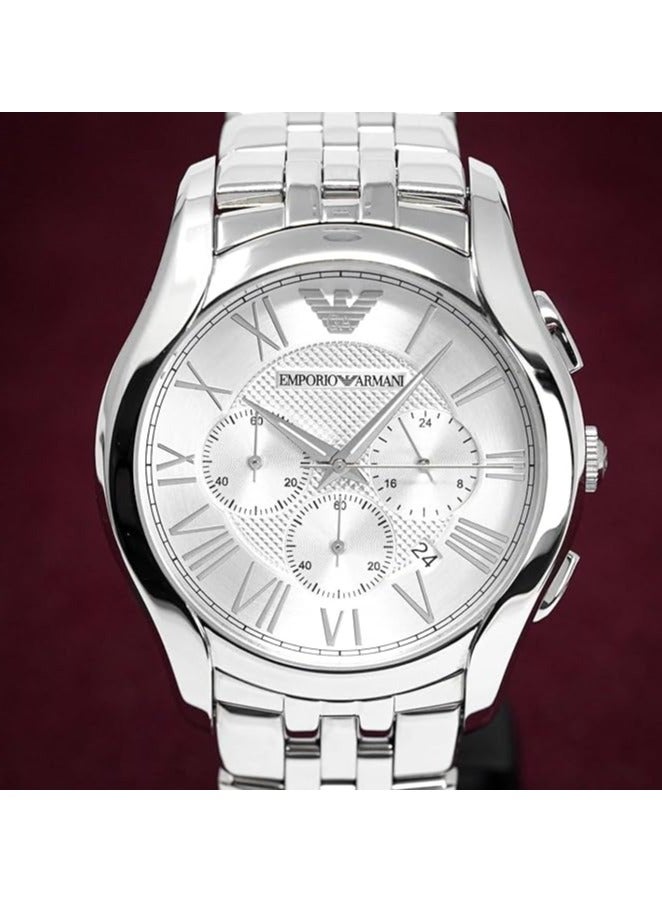 Emporio Armani Men's Silver ER1702 Analog Watch, Stainless Steel