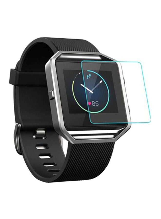 Tempered Glass Screen Protector For Fitbit Blaze Clear/Blue