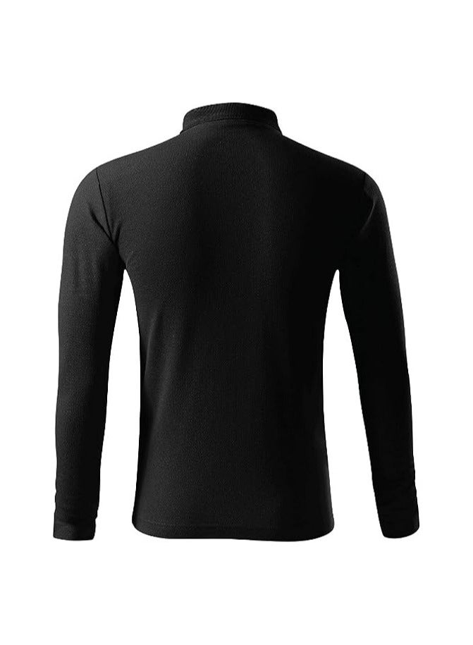 10Pcs Men's LONG SLEEVE POLO T-Shirt 220 GSM Pure Cotton Basic Colors