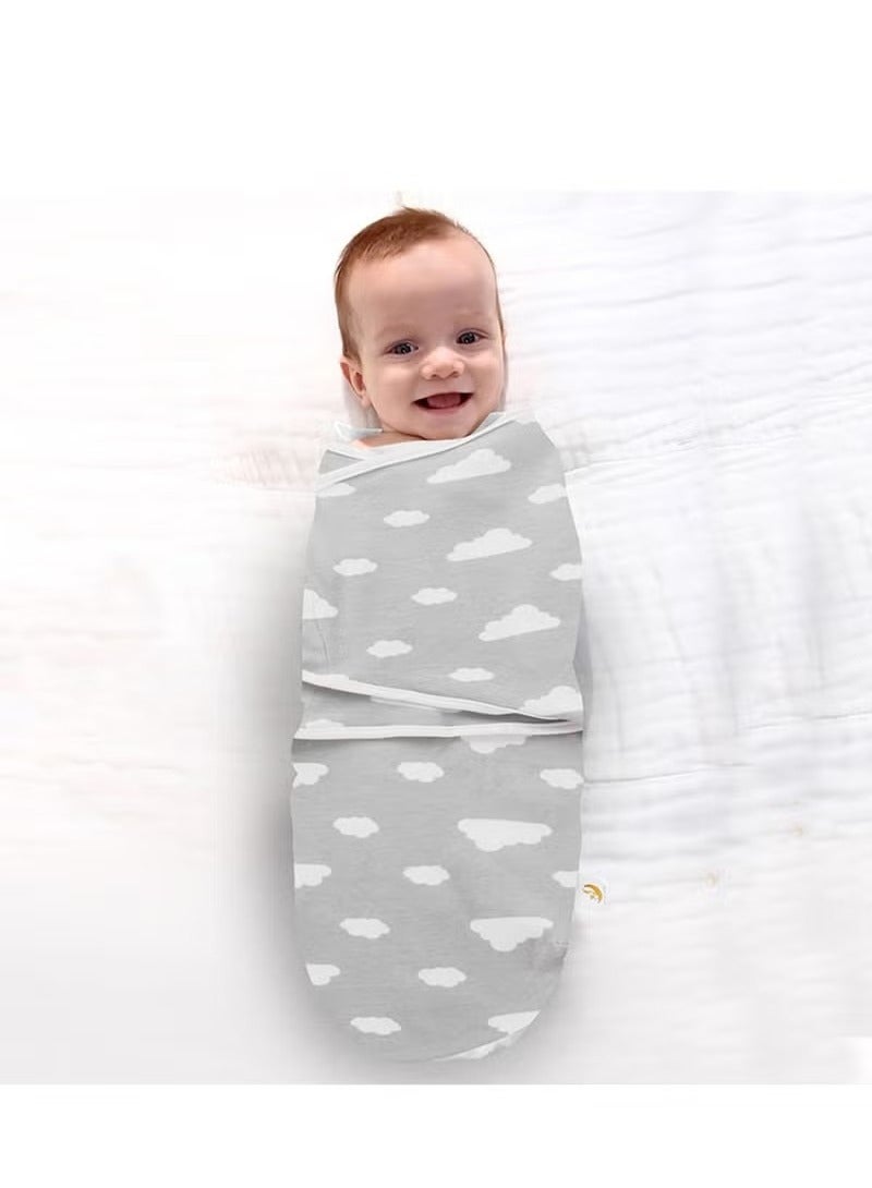 Baby Swaddle Wrap, 2 Pcs Newborn Swaddle Blanket Wrap, 0-3 Months 100% Breathable Cotton Swaddlers Sleep Sack