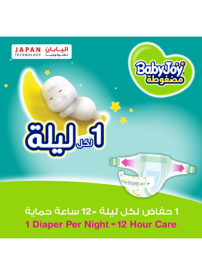 Compressed Diamond Pad Diaper, Size 4+, Large Plus, 12-21 Kg, Giant Box, 168 Diapers