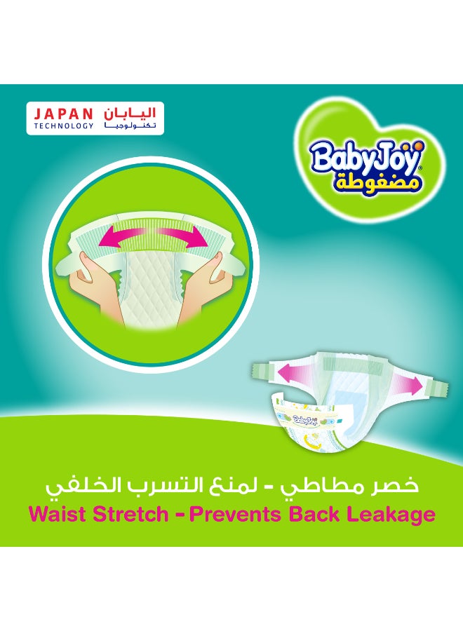 Compressed Diamond Pad Diaper, Size 4+, Large Plus, 12-21 Kg, Giant Box, 168 Diapers