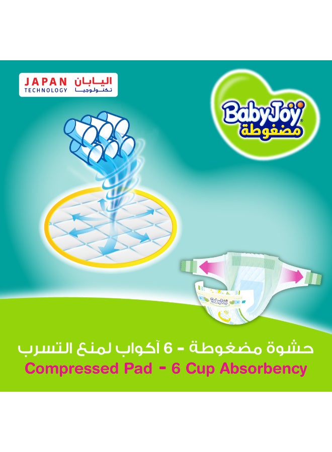 Compressed Diamond Pad Diaper, Size 4+, Large Plus, 12-21 Kg, Giant Box, 168 Diapers