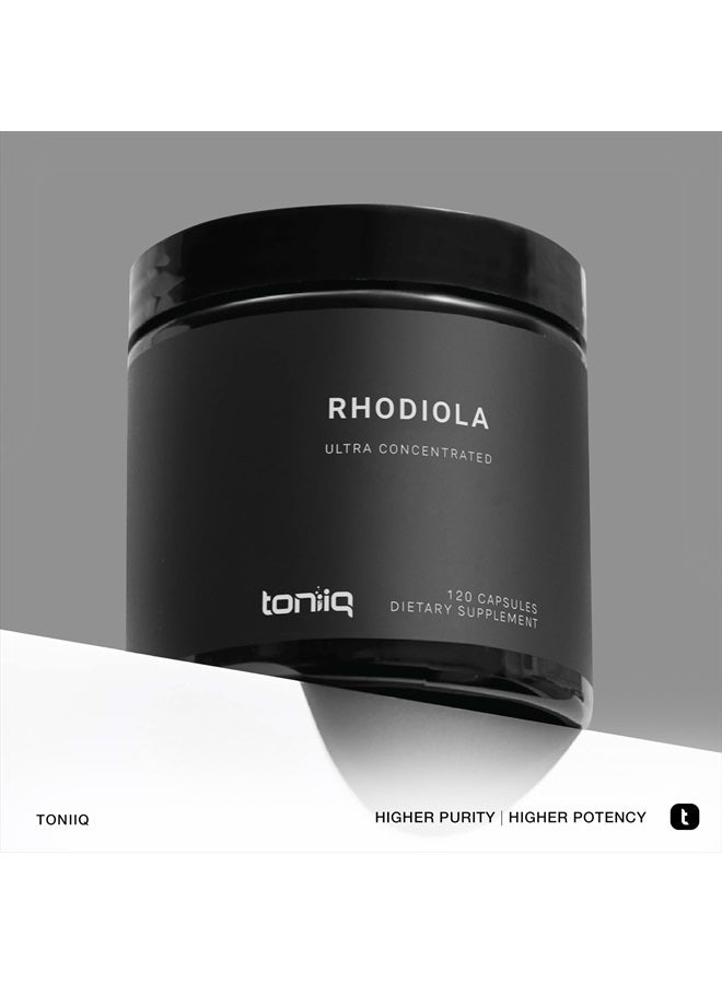 Triple-Strength 600mg Rhodiola Rosea - 120 Capsules - 5% Salidroside Concentrated Extract - Highly Purified and Bioavailable
