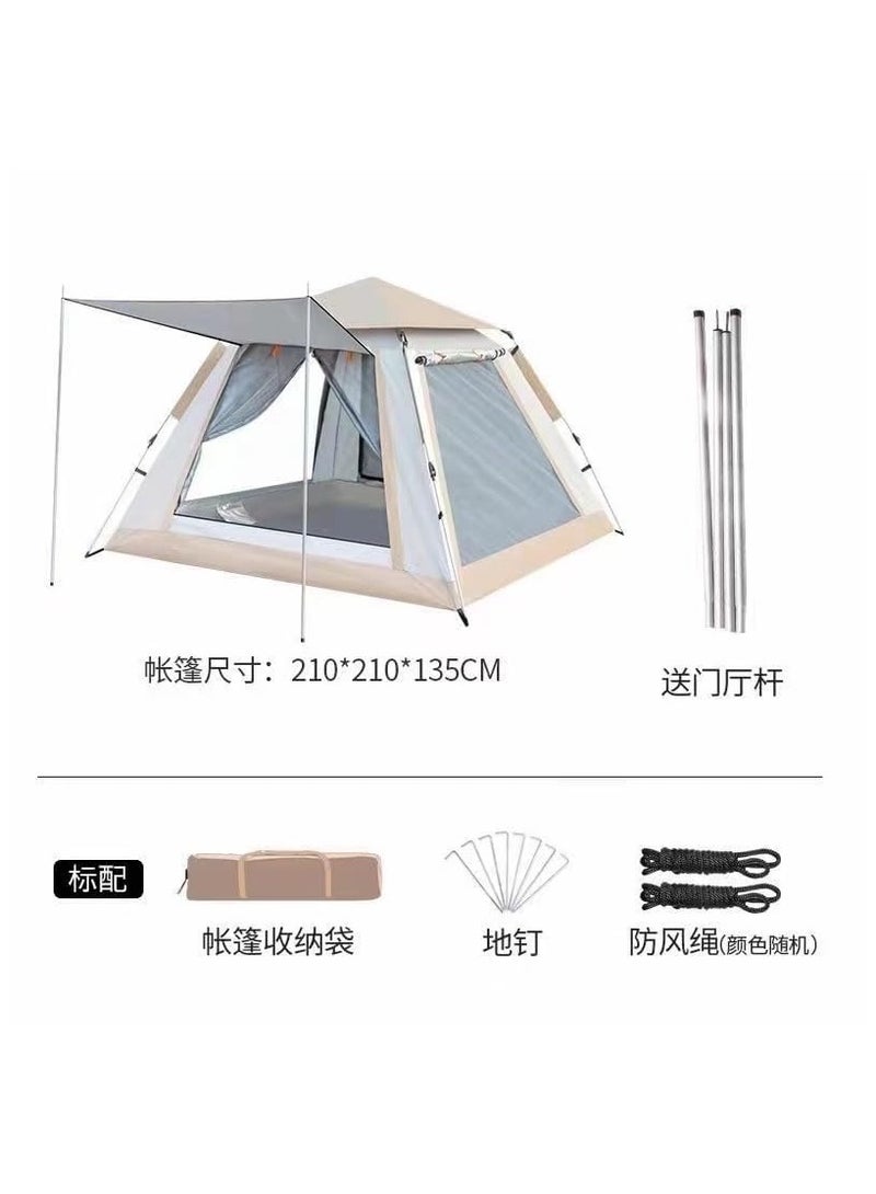 Outdoor Camping Tent for 3-4 Persons – Waterproof Folding Pop-Up Tent for Fishing, Hiking, Travel & Hunting