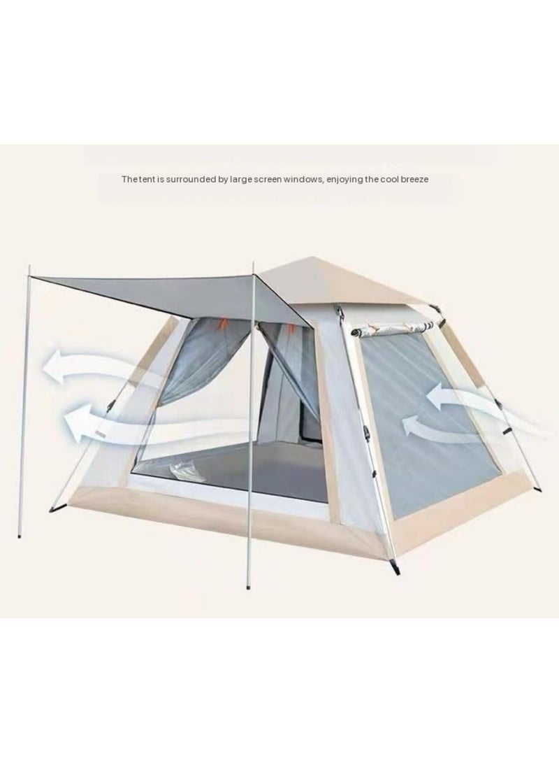 Outdoor Camping Tent for 3-4 Persons – Waterproof Folding Pop-Up Tent for Fishing, Hiking, Travel & Hunting