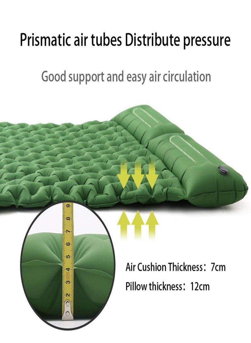 Premium Extra Thick Double Inflatable Sleeping Pad (inflatable by foot)