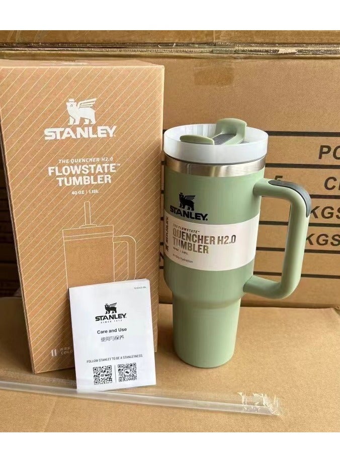 Stanley Quencher H2.0 Stainless Steel Vacuum Insulated Tumbler with Lid and Straw for Water, Iced Tea or Coffee, Smoothie and More,  40oz/1.18L