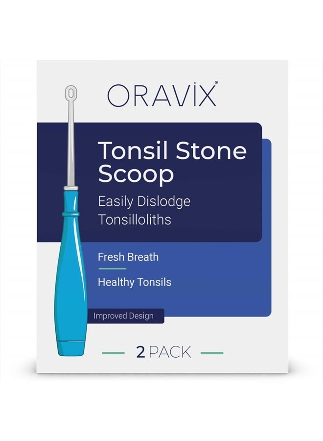 Oravix Tonsil Stone Remover, Fight Bad Breath, Easily Navigate Tonsil Crypts, Tonsil Stone Removal Tool with 3 Nozzles & LED Light, Tonsil Cleaner, Tonsil Stones Removal at Home, 2 Pack Curettage Pick