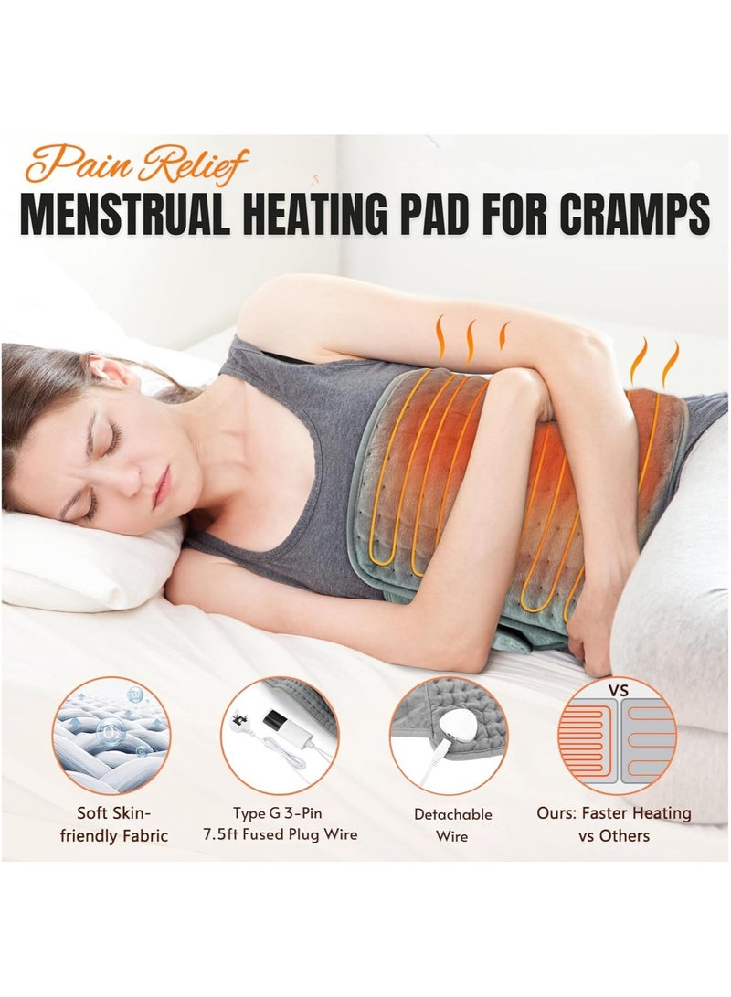 Wearable Heating Pad for Back Pain, Menstrual Heating Pad for Period, Electric Heating Pad for Cramps with Automatic Switch-Off and Temperature Settings Heating Pad for Abdominal Neck Shoulder Waist