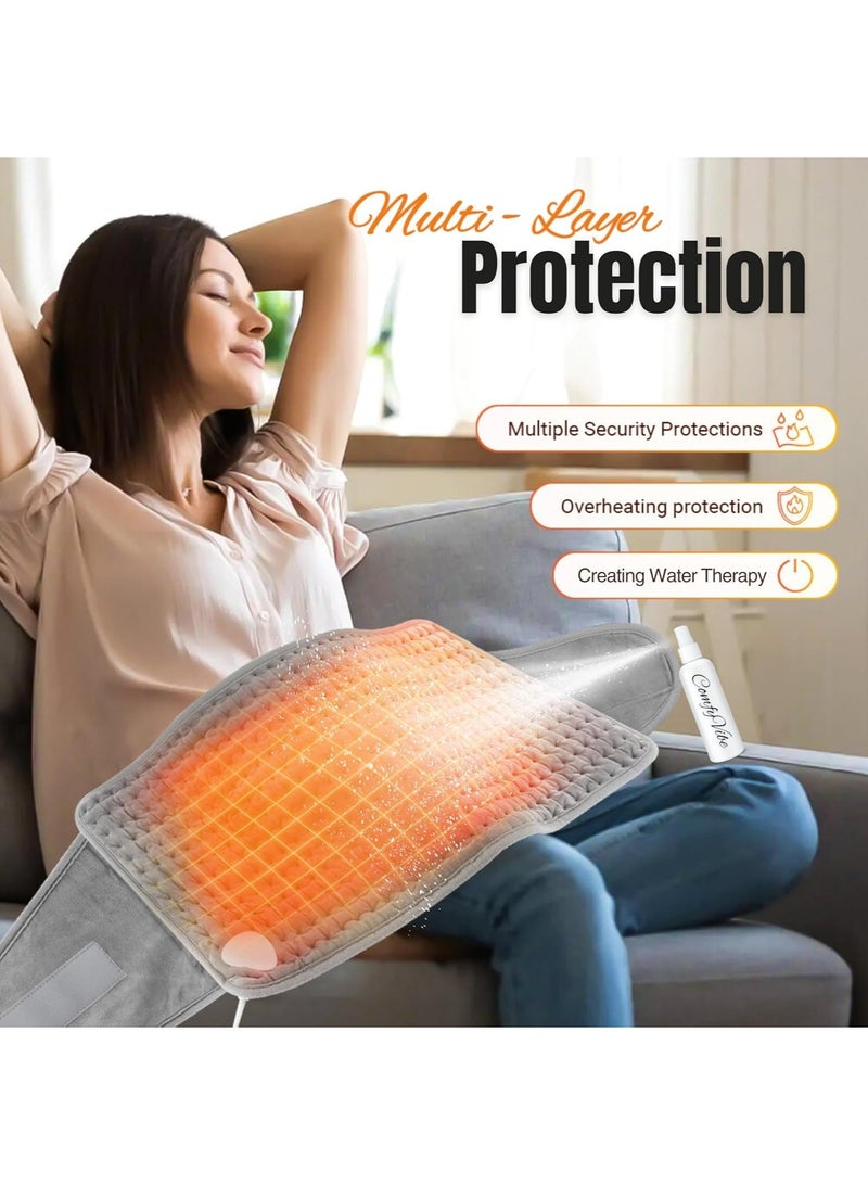 Wearable Heating Pad for Back Pain, Menstrual Heating Pad for Period, Electric Heating Pad for Cramps with Automatic Switch-Off and Temperature Settings Heating Pad for Abdominal Neck Shoulder Waist