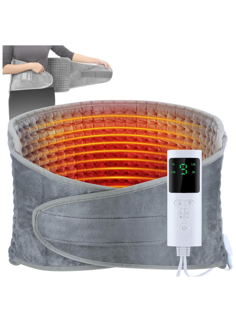 Wearable Heating Pad for Back Pain, Menstrual Heating Pad for Period, Electric Heating Pad for Cramps with Automatic Switch-Off and Temperature Settings Heating Pad for Abdominal Neck Shoulder Waist