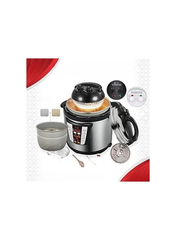 Click to open expanded view 2 In 1 Air Fryer And Electric Pressure Cooker, 6 Liters 800-1000 Watts