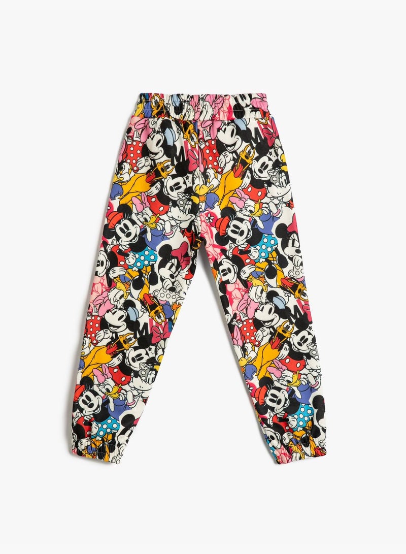 Jogger Sweatpants Disney Printed Licensed Pocket Brushed Interior