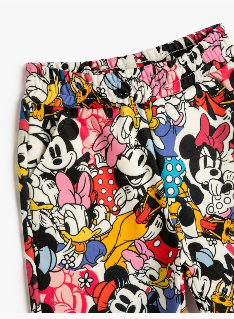 Jogger Sweatpants Disney Printed Licensed Pocket Brushed Interior