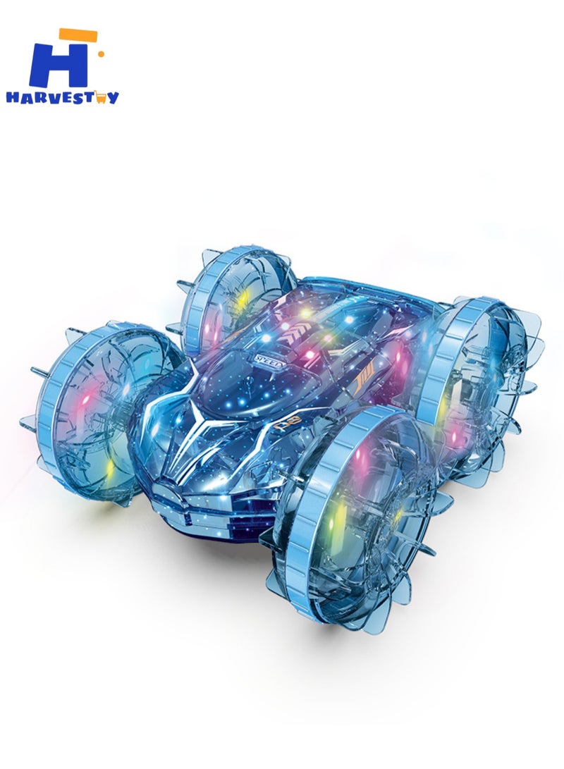 Amphibious Remote Control Car RC Boat with LED Lights Waterproof 4WD  Car Swimming Pool Outdoor Water Toy 360°Rotation, 180°Flip for boys girls kids