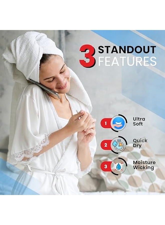 Premium Bath Towel Set for Bathroom, Hotel, Spa & Gym - [Pack of 8] 100% Cotton Bathroom Towel Set - 2 Bath Towels, 2 Hand Towels and 4 Washcloths