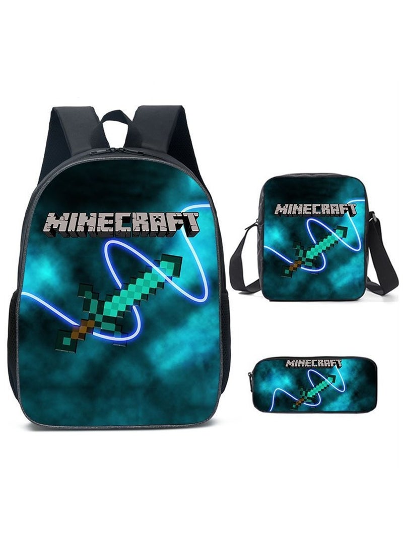 Set Of 3 Minecraft Student Backpack