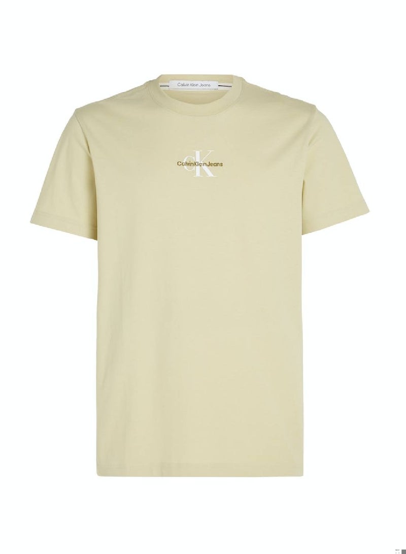 Men's Cotton Monogram T-Shirt - Cotton, Green