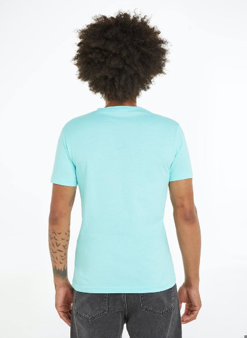 Men's Logo T-Shirt - Cotton, Blue