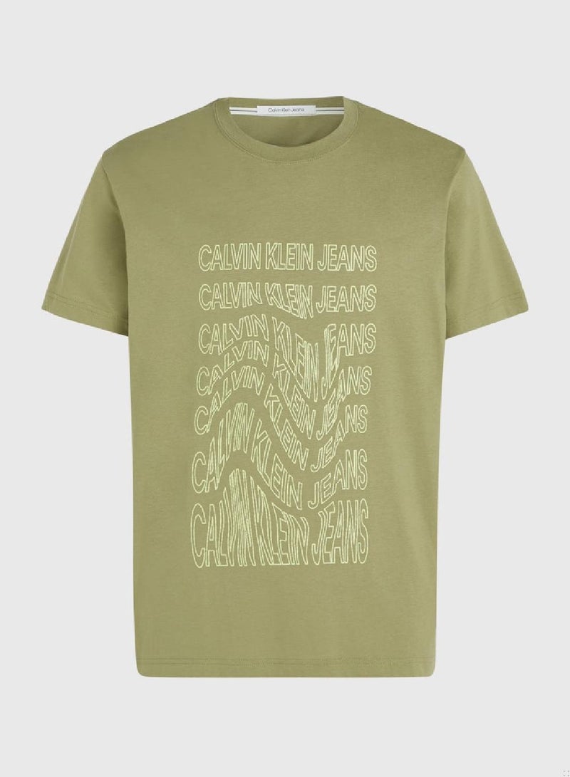 Men's Logo T-Shirt - Cotton, Green