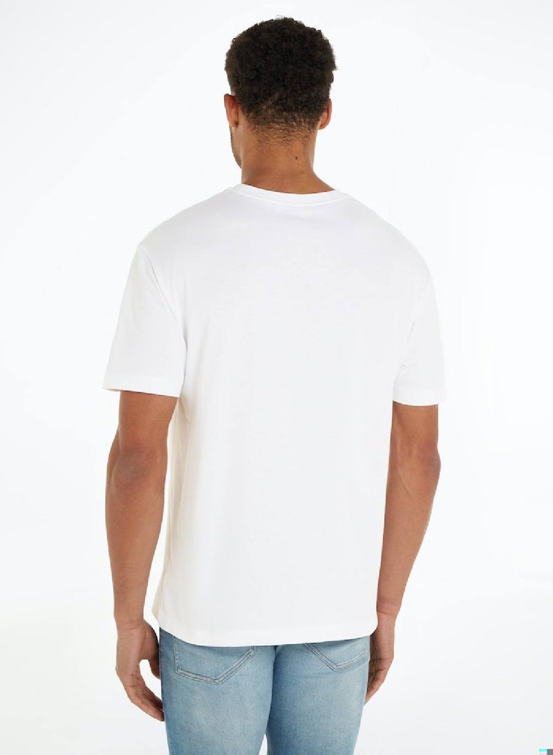 Men's Diffused Logo T-Shirt - Cotton, White