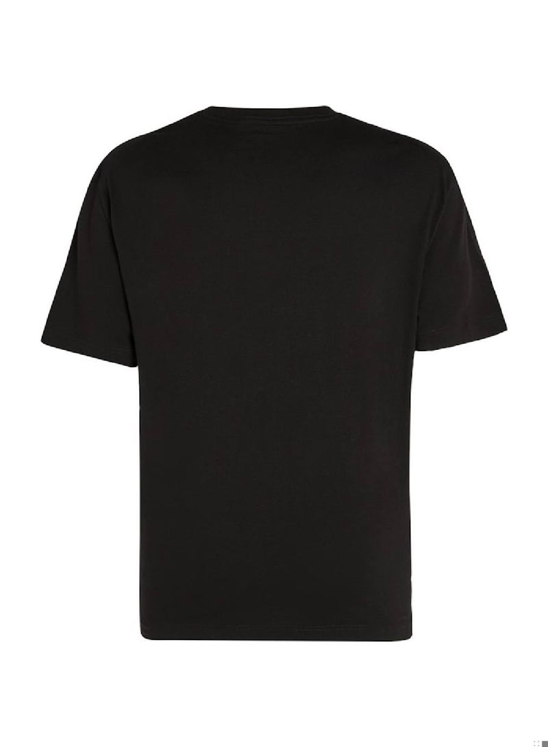 Men's Diffused Logo T-Shirt - Cotton, Black