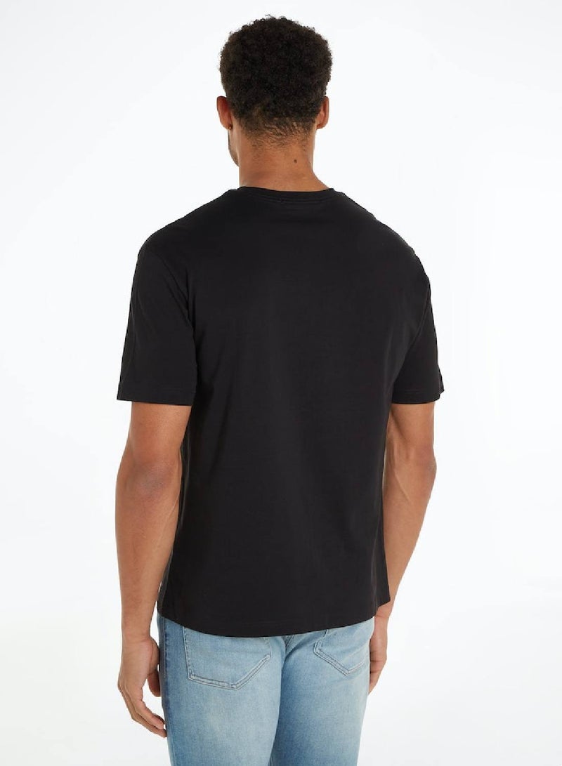 Men's Diffused Logo T-Shirt - Cotton, Black