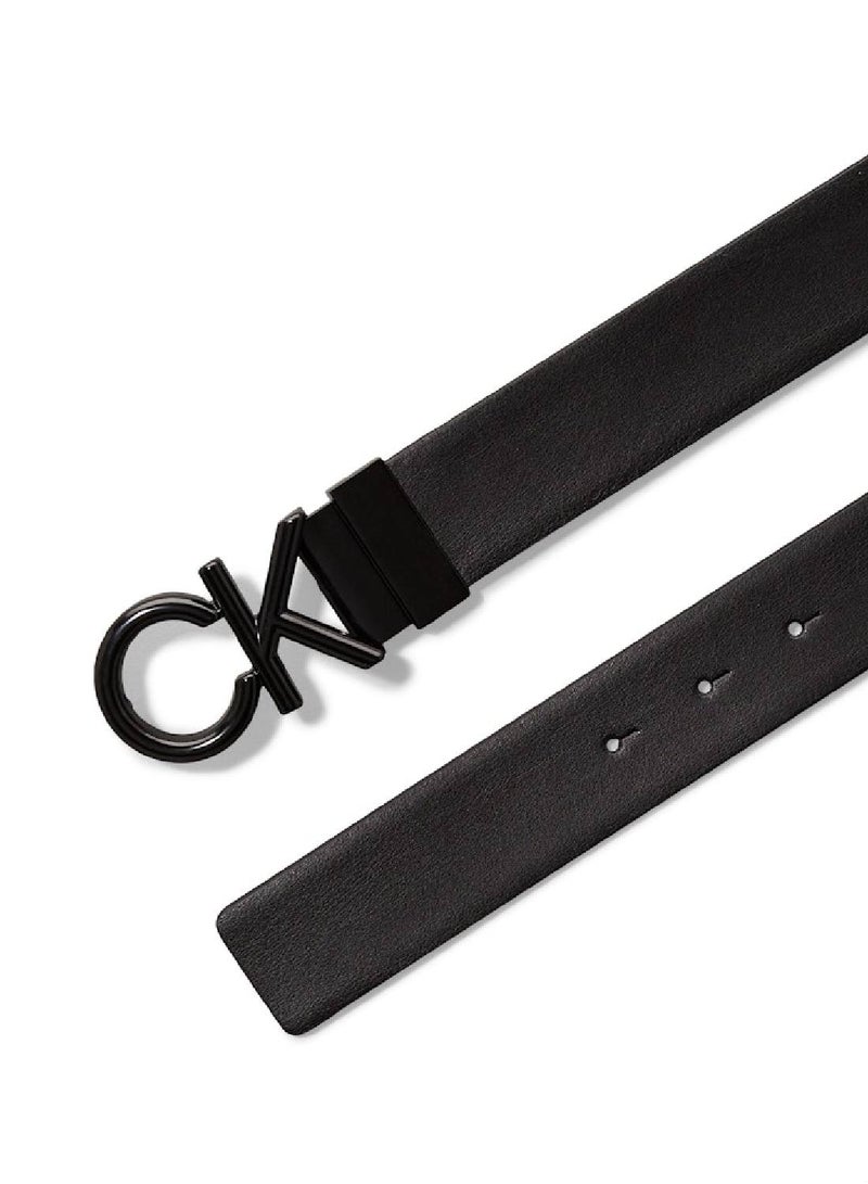 Men's Reversible Logo Belt - Polyester, Black