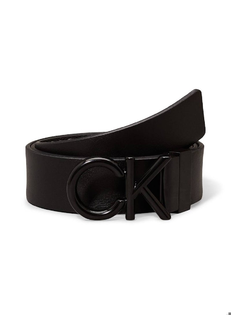 Men's Reversible Logo Belt - Polyester, Black