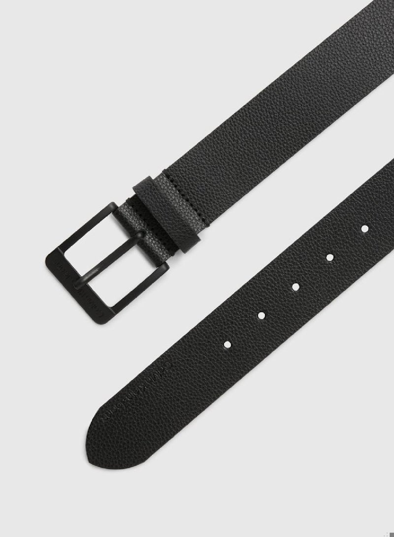 Men's Leather Belt - Leather, Black