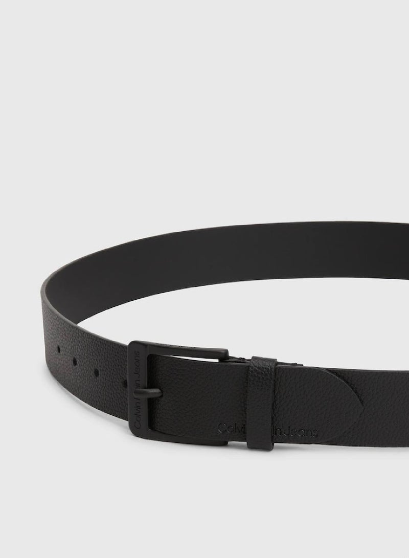 Men's Leather Belt - Leather, Black