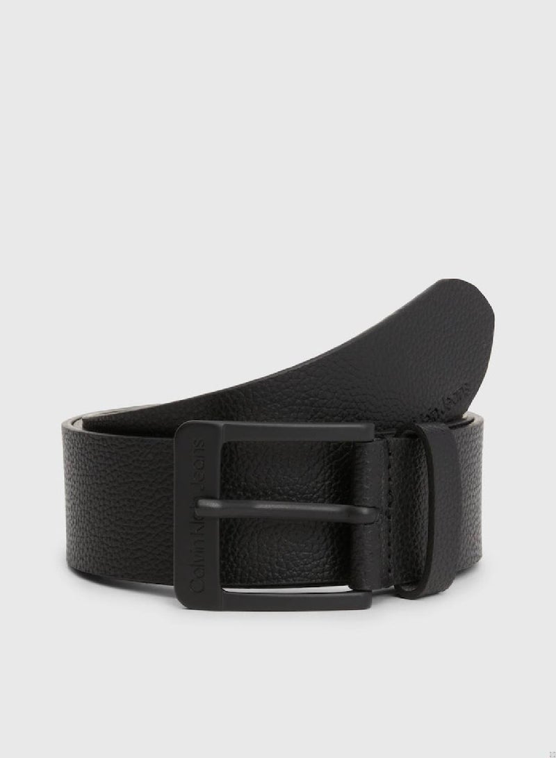 Men's Leather Belt - Leather, Black