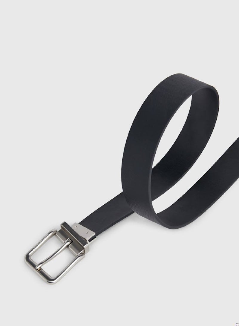 Men's Reversible Leather Belt - Leather, Black