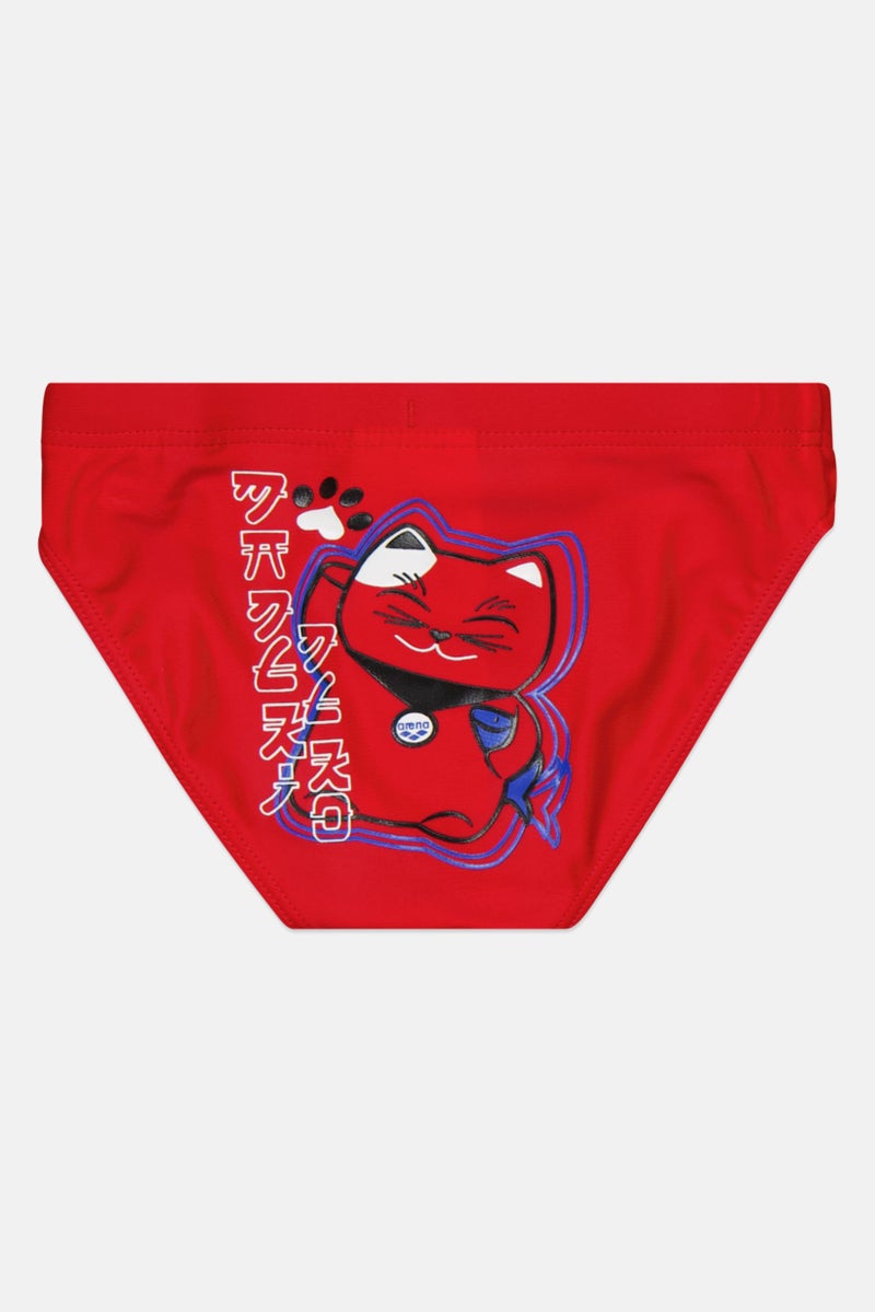 Toddlers Boy Swimwear Bottom, Red