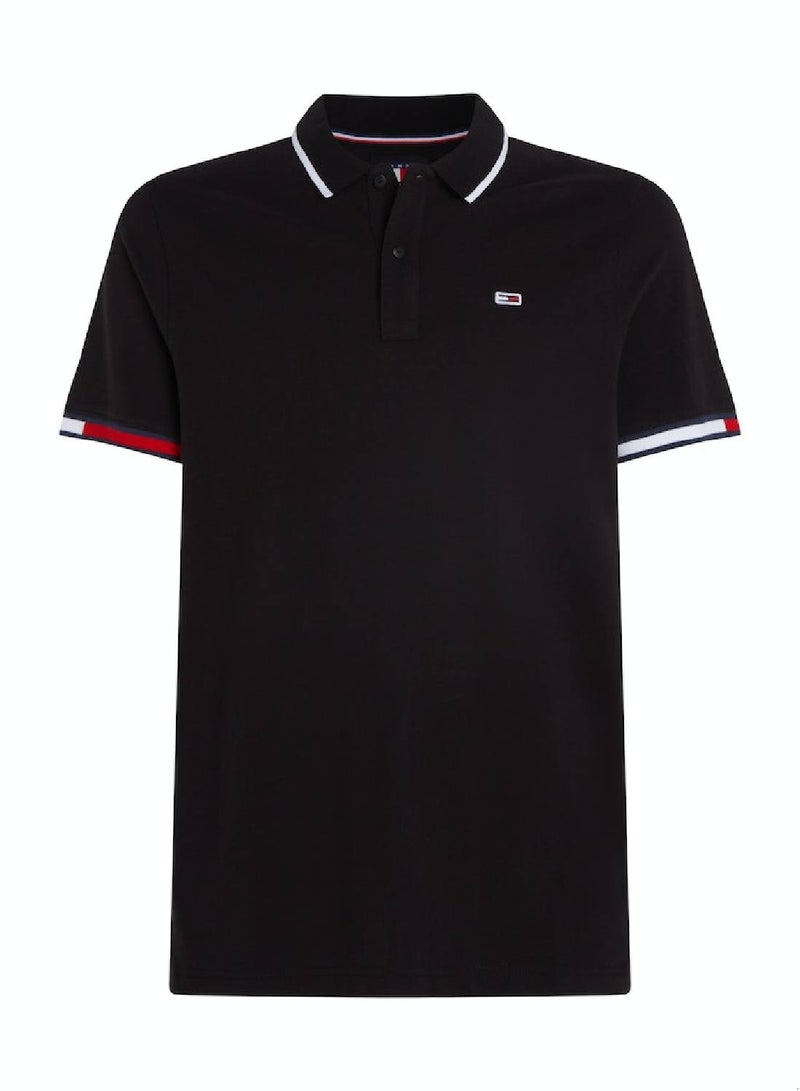 Men's Slim Fit Polo - Cotton, Black