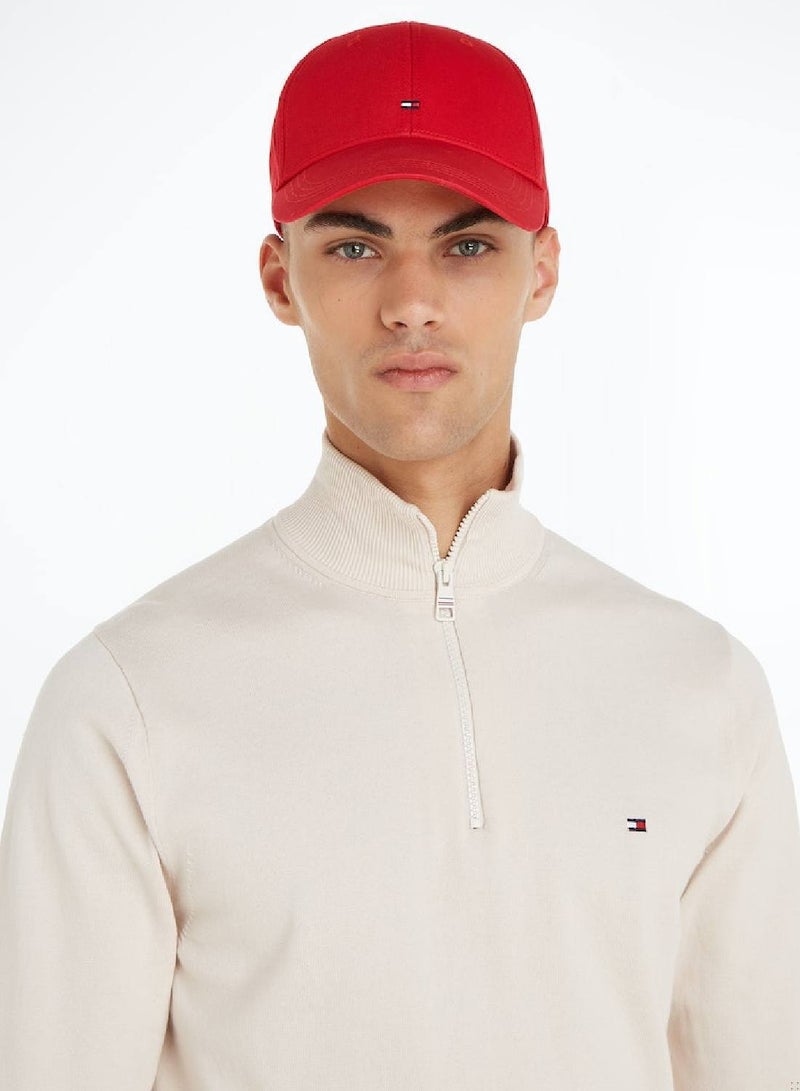 Men's Classic Baseball Cap - Pure Cotton, Red