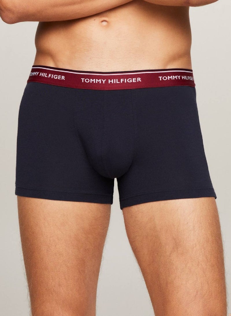 Men's 3 Pack Trunks - Cotton, Multicolor