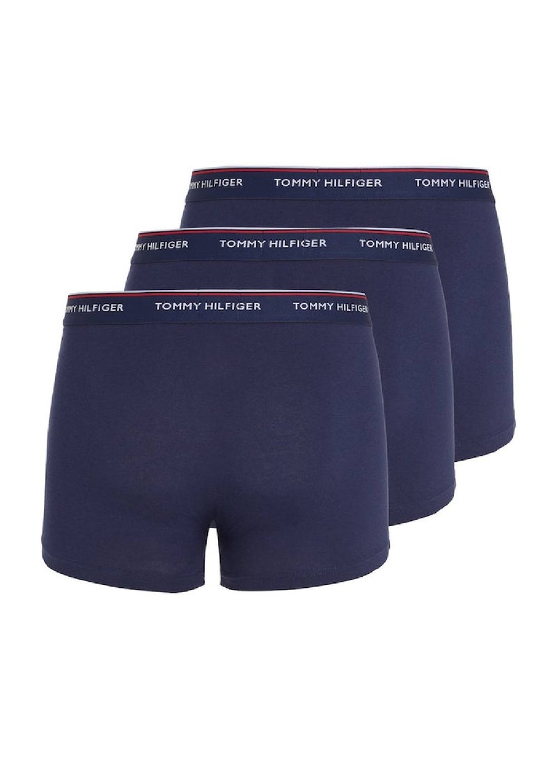 Men's 3-Pack Premium Essential Trunks - Cotton, Blue