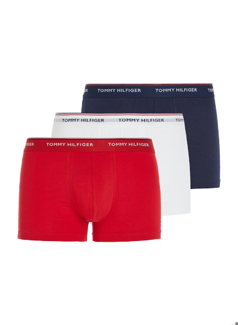 Men's 3-Pack Premium Essential Trunks - Cotton, White