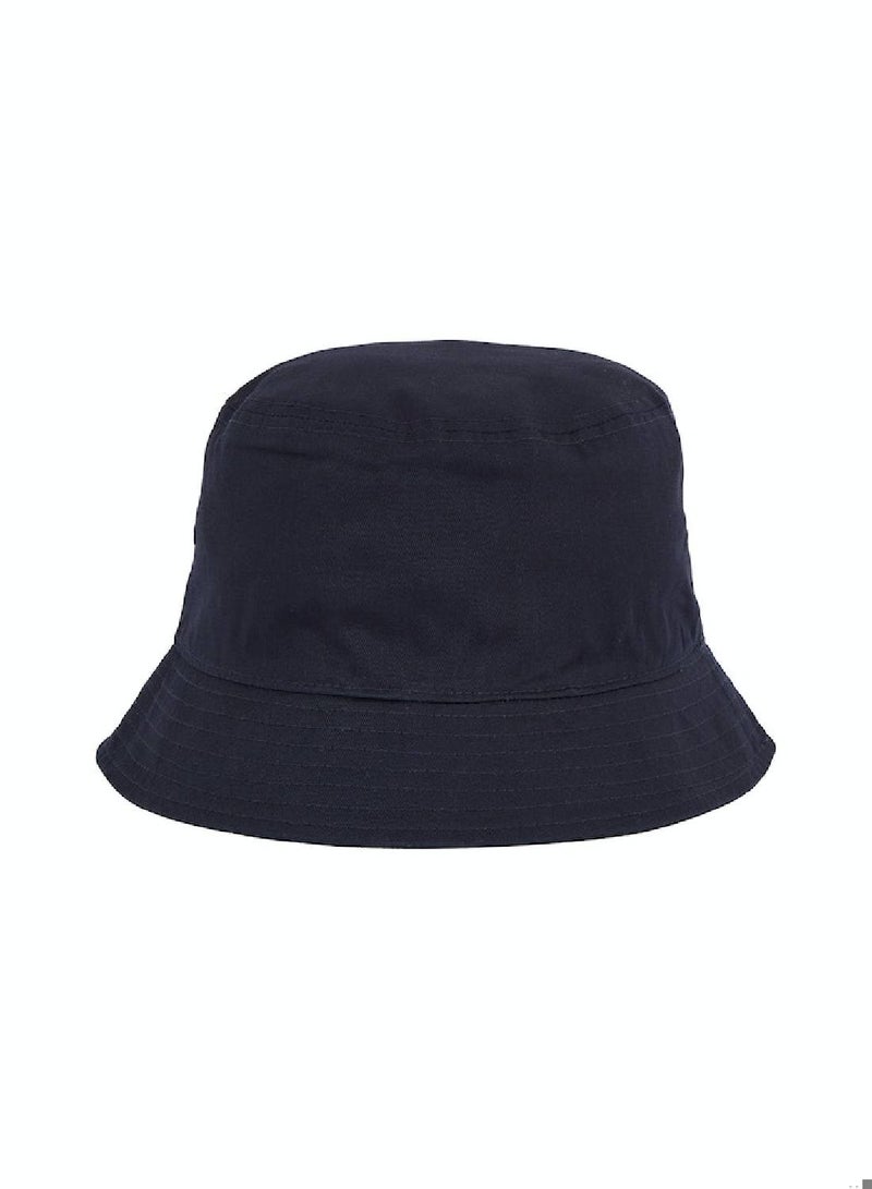 Men's Flag Embroidery Cotton Bucket - Cotton, Blue