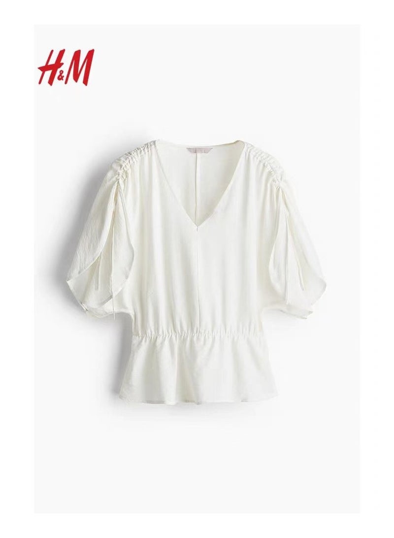 HM New Women's Fashionable And Comfortable Casual Commuting Cotton Top