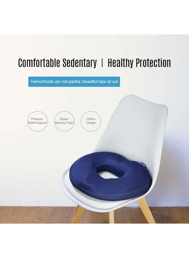 Seat Ring Cushion Combination Blue 44x41x7.5centimeter