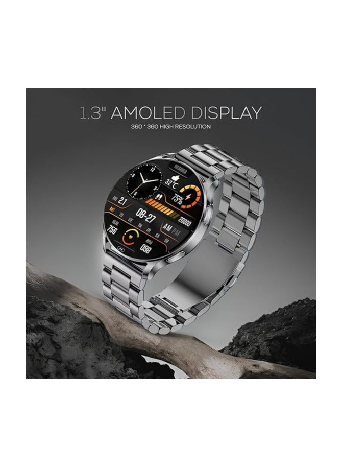 PunnkFunnk Newly Launched Metal Chain Active 2 Max Bluetooth Calling Smartwatch 1.3