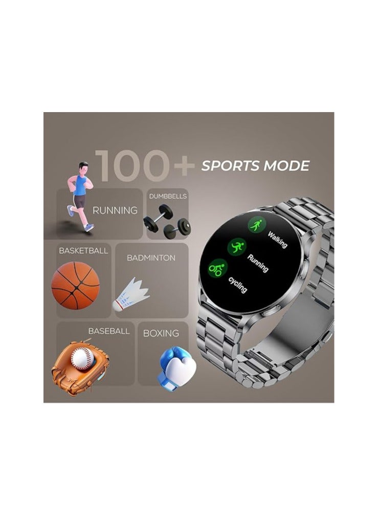 PunnkFunnk Newly Launched Metal Chain Active 2 Max Bluetooth Calling Smartwatch 1.3