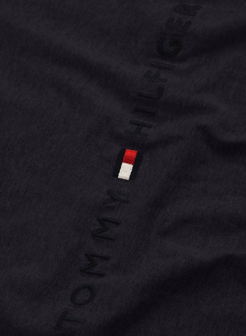 Men's Tommy Hilfiger Logo Regular Fit T-Shirt - Cotton, Black