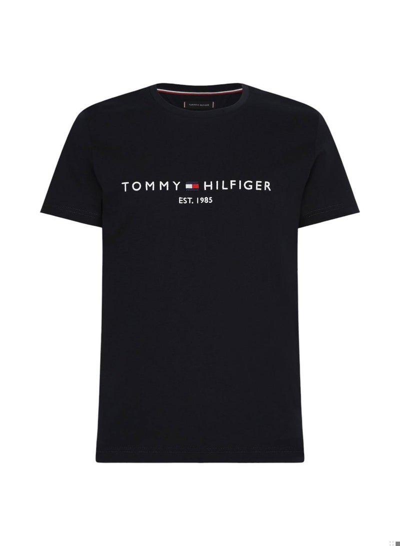 Men's Tommy Hilfiger Logo Regular Fit T-Shirt - Cotton, Blue